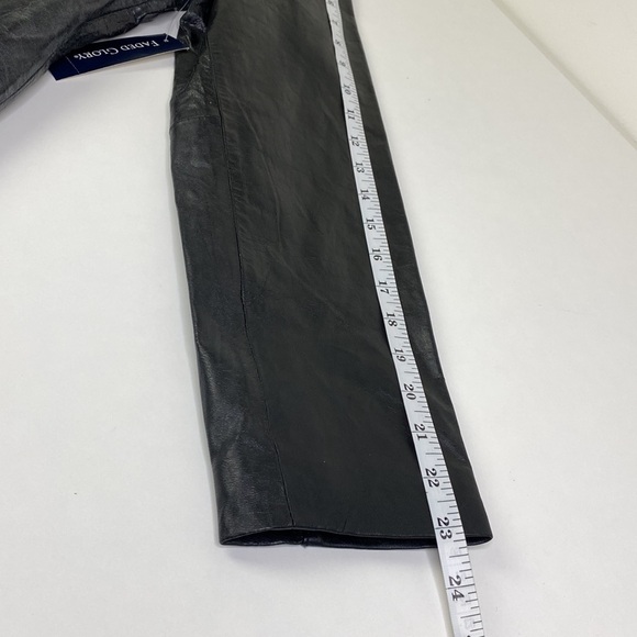 New Faded Glory Black Leather Zipper Jacket Womens Size Small - Picture 13 of 14